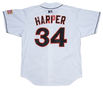 2011 Bryce Harper Minor League Game Used Hagerstown Suns Home Jersey